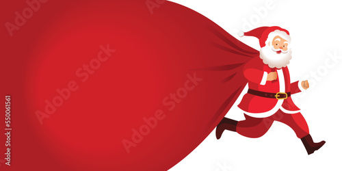Santa Claus carrying huge bag character Christmas
