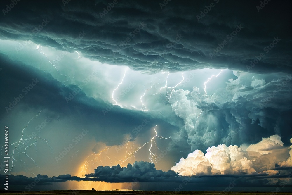 Fototapeta premium huge dark storm clouds