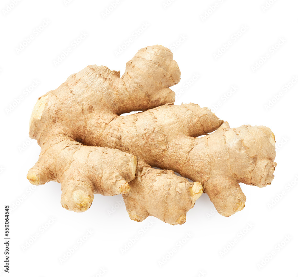 Ginger root isolated on white background. Food ingredient Ginger root isolated on white background. Food ingredient