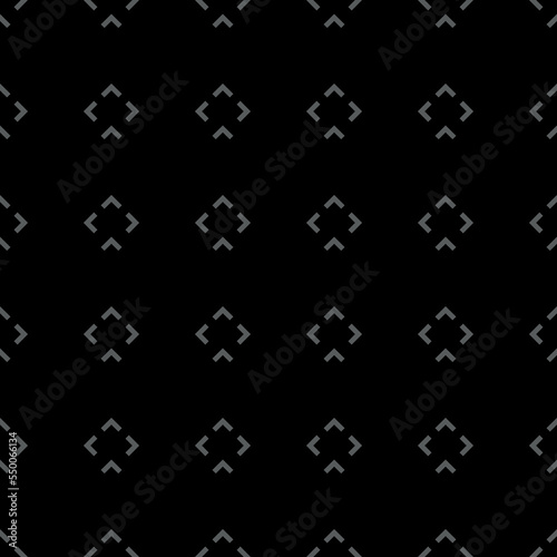 Vector. Black and grey abstract ethnic seamless pattern. Background of angle brackets. Mosaic. Design of packaging paper, textile printing, web design, cover, advertising and typographic products.