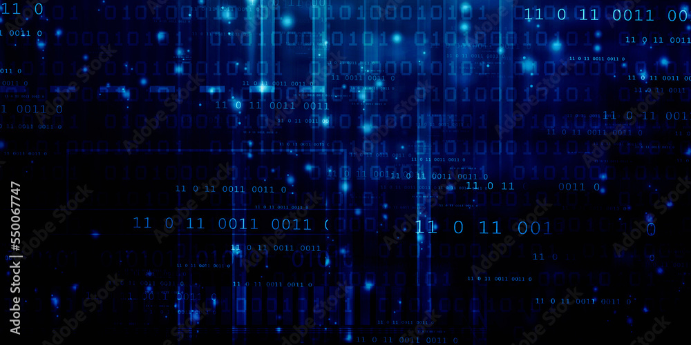 2d illustration abstract digital binary data on computer screen 2d illustration abstract digital binary data on computer screen