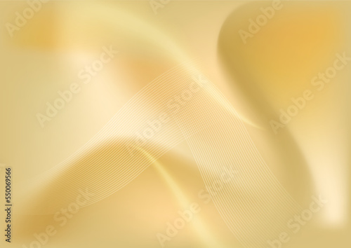 Abstract wave gold line background. Golden abstract background design. Modern wavy line pattern (wave curves). Premium stripe texture for banner, business background. Shiny luxury vector template