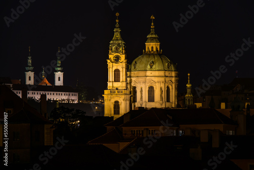 Prague St. Nicholas Church Night Panorama © Stan Weyler