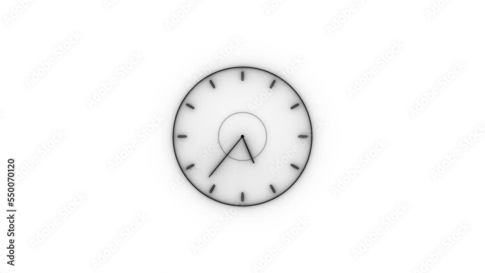 Analog black clock isolated white background Analog black clock isolated white background