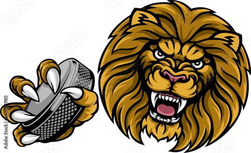 Photography Lion Ice Hockey Player Cartoon Sports Mascot