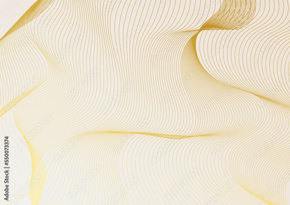 Abstract wave gold line background. Golden abstract background design. Modern wavy line pattern (wave curves). Premium stripe texture for banner, business background. Shiny luxury vector template Abstract wave gold line background. Golden abstract background design. Modern wavy line pattern (wave curves). Premium stripe texture for banner, business background. Shiny luxury vector template