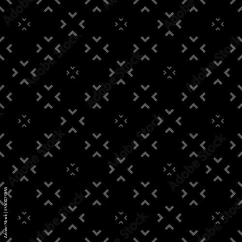 Vector. Black and white abstract ethnic seamless pattern. Background of angle brackets. Mosaic. Design of packaging paper, textile printing, web design, cover, advertising and typographic products.