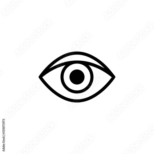 human eye icon vector. Linear style sign for mobile concept and web design. eye vision symbol illustration. Pixel vector graphics - Vector.