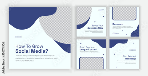 Set of editable social media instagram carousel post