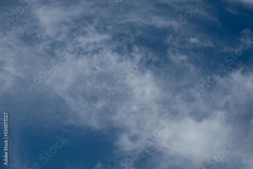 Autumn blue sky and clouds for background