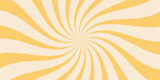 Vector set of swirling ridial backgrounds. spiral, sunburst, spinning rays patterns. Twisted and distorted vector texture in trendy retro groovy hippie 70s psychedelic style. Y2k aesthetic.  