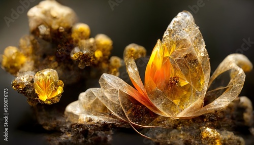 Abstract citrine and amber organic nature stone photo