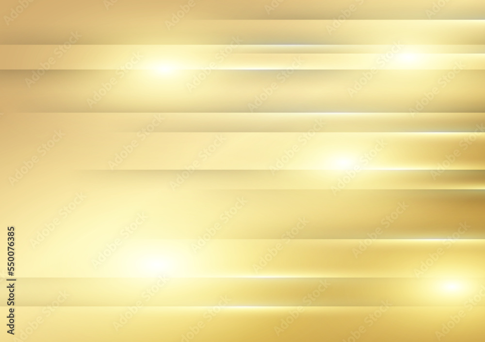 Abstract luxury gold background with line, wave, and shiny curve lines. Vector illustration