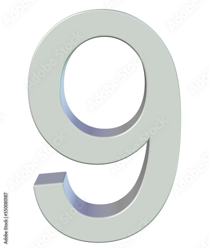 3d number 9
