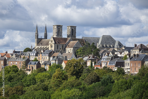 Picturesque view of the medieval city of Laon. Laon, Aisne, France.