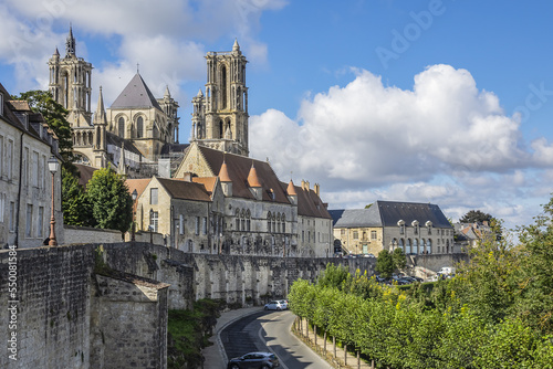 Picturesque view of the medieval city of Laon. Laon, Aisne, France.