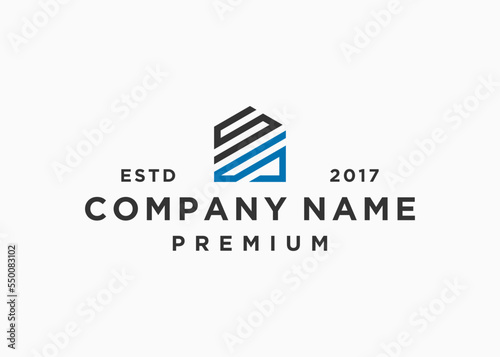 initial letter ss home logo design vector illustration template photo