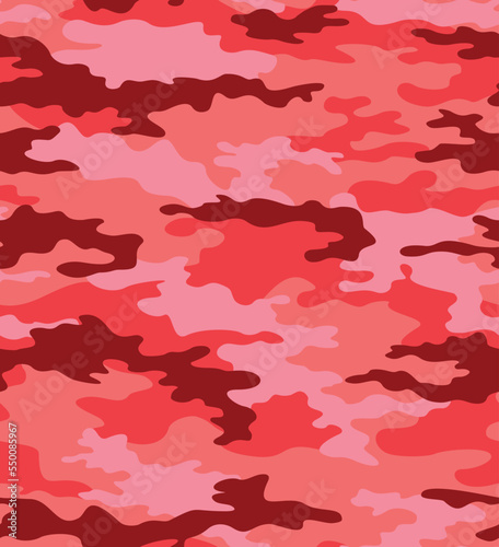  Red camouflage pattern, background repeat, modern trendy print