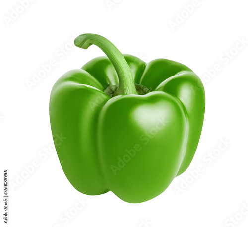 Sweet bell pepper isolated on white or transparent background.