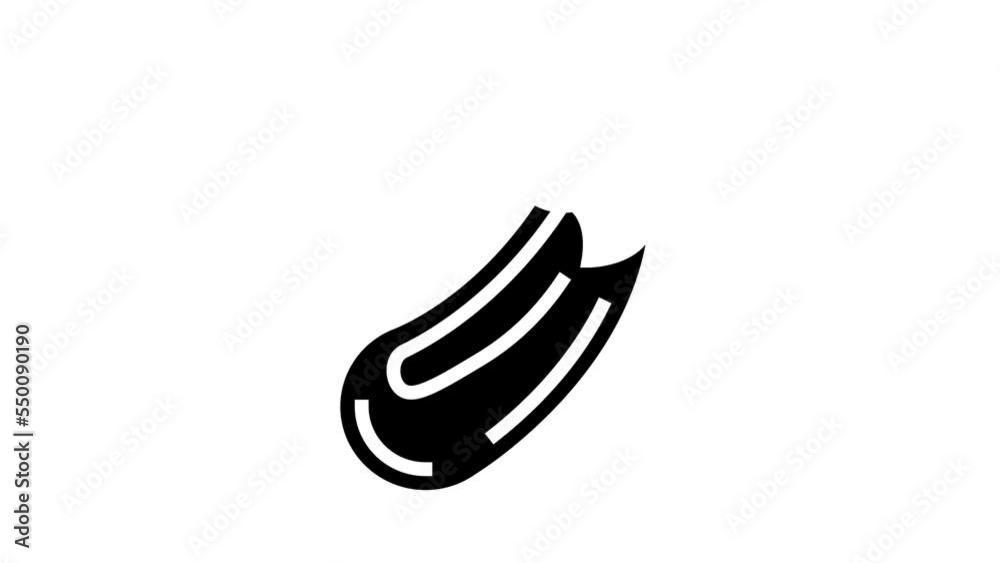 eggplant vegetable glyph icon animation