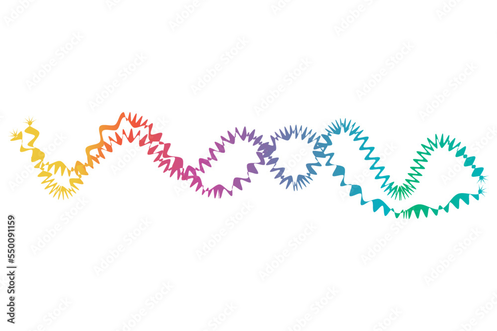 Obraz premium Rainbow wave lines background. Vector illustration.