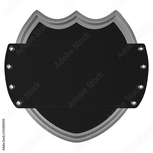 Abstract 3d Isolated Shield Design Shape Object 
