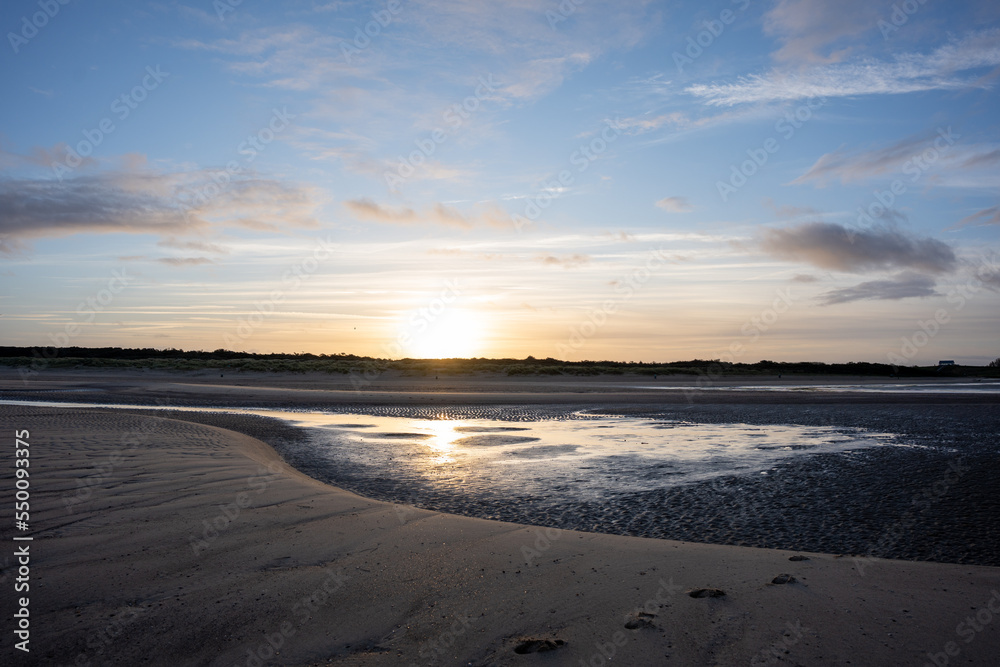 sunset on the beach