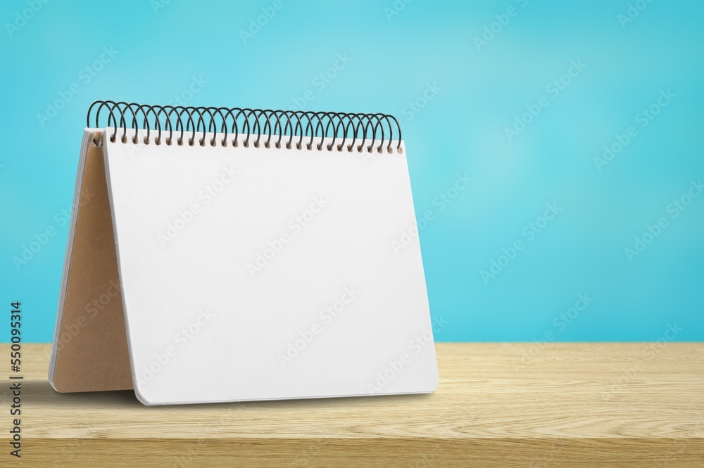 Blank classic office desk calendar