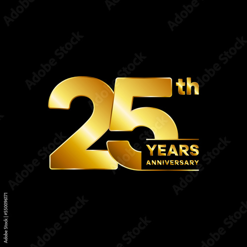 25th Anniversary. Anniversary Celebration Logo design, Logo Vector Illustration