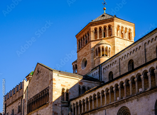 historic buildings at the old town of Trento - Trentino in italy