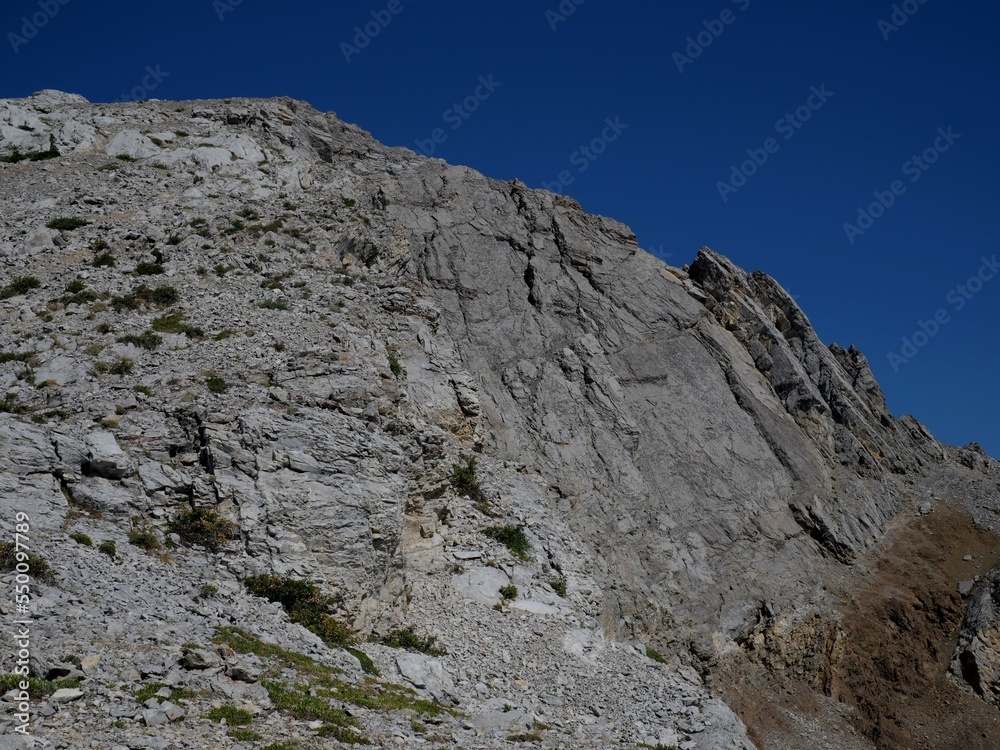 Belmore Browne Peak at the front range of the Canadian Rockies