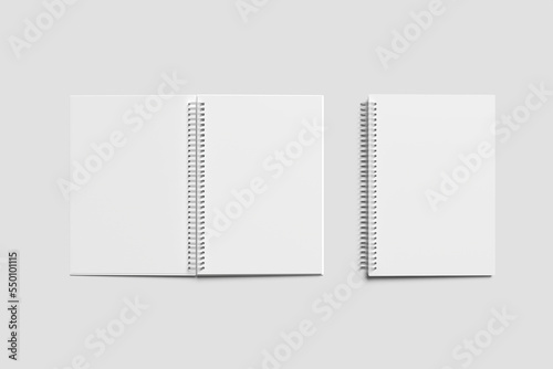 A5 Spiral Notebook Blank Mockup