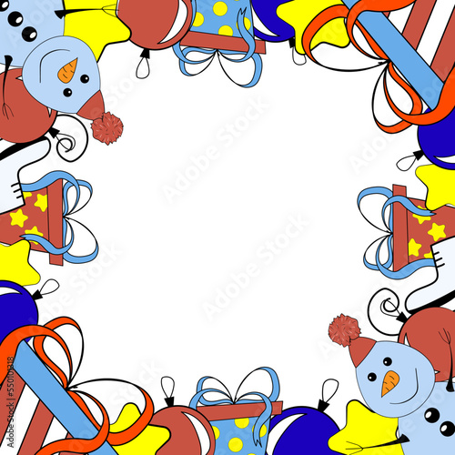 funny banner and greeting card for Christmas and new year