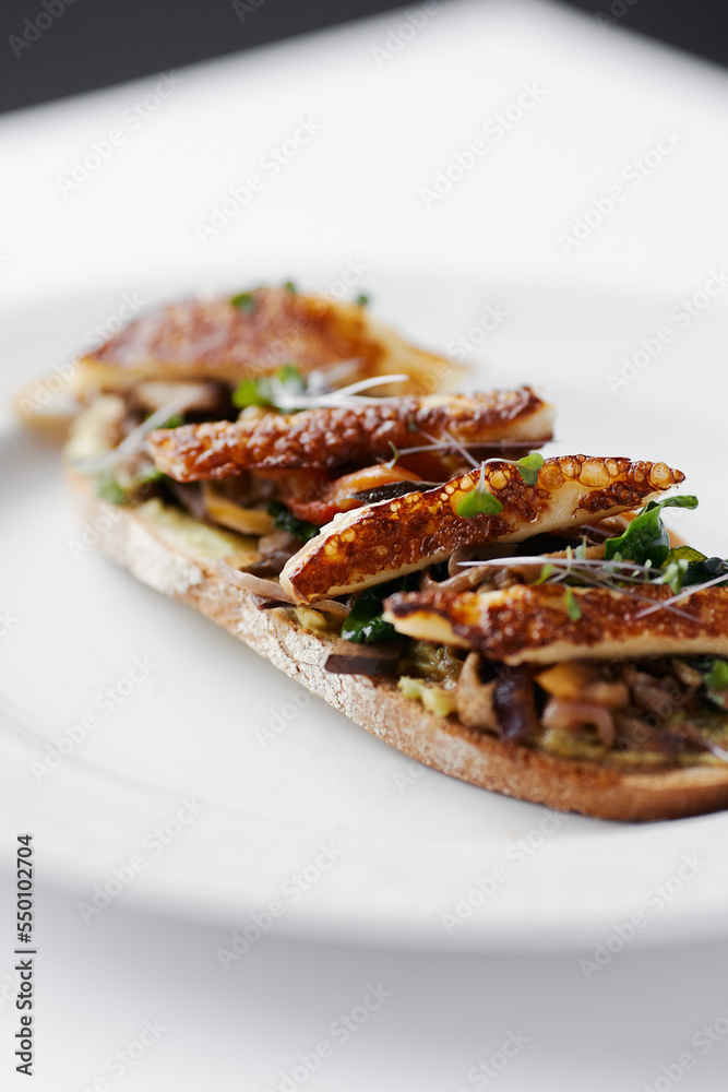 sandwich with vegetables and grilled cheese sandwich with vegetables and grilled cheese
