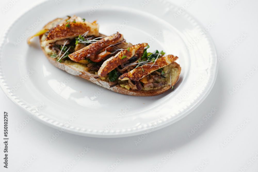 sandwich with vegetables and grilled cheese sandwich with vegetables and grilled cheese