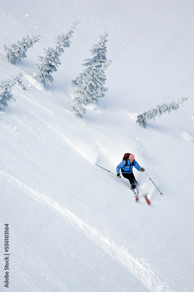 Backcountry ski traverse in Glacier National Park, MT. Backcountry ski traverse in Glacier National Park, MT.