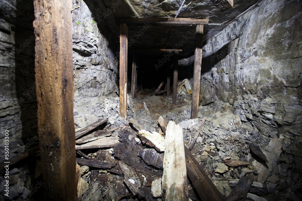 An old mining shaft below Niagara Falls. An old mining shaft below Niagara Falls.