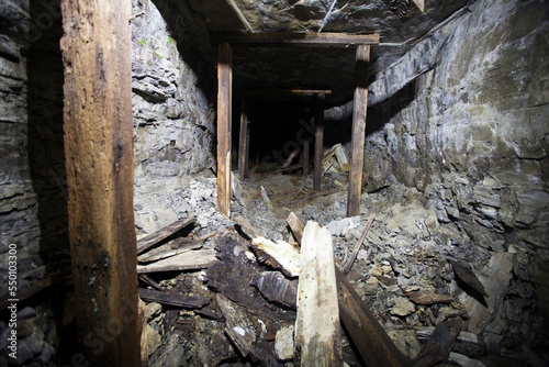 An old mining shaft below Niagara Falls. photo