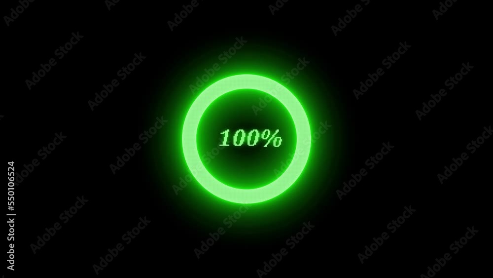Green neon Circle loading animated Green neon Circle loading animated