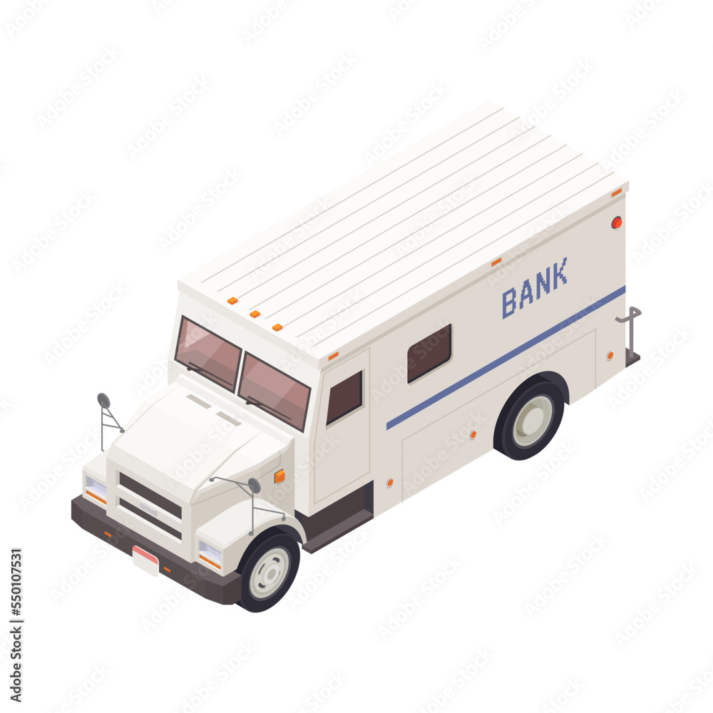 Isometric Bank Van Isometric Bank Van
