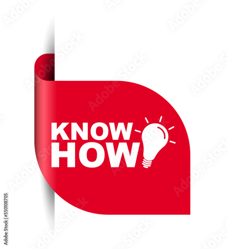 red vector illustration banner know how