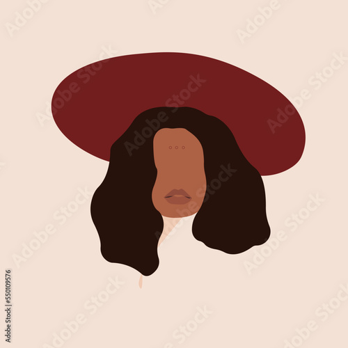 Femme noire avec un chapeau