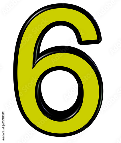 3d golden number 6