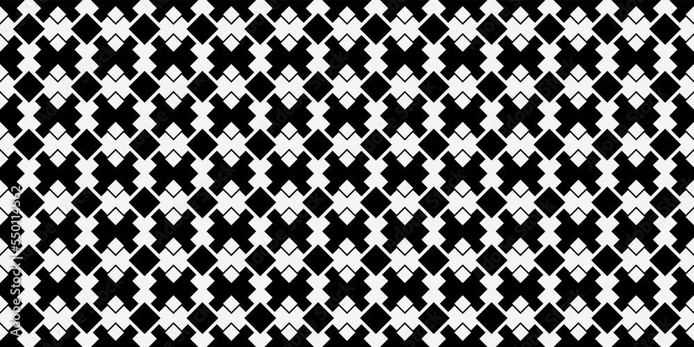 The black tiles are the same. Print and stylish interior design. Seamless vector decor pattern. The black tiles are the same. Print and stylish interior design. Seamless vector decor pattern.