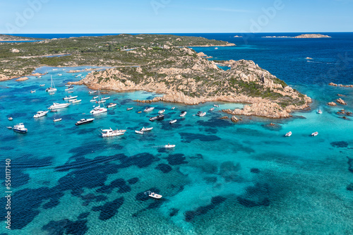La Maddalena Boats Aerial photo