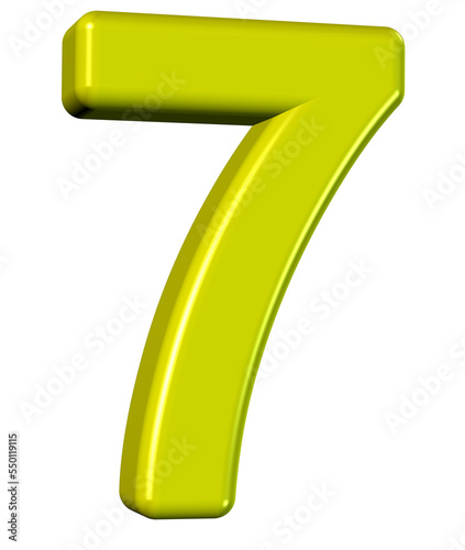 3d golden number 7