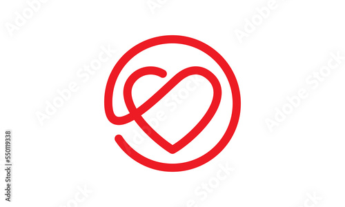simple heart logo. sign love dating concept icon design.