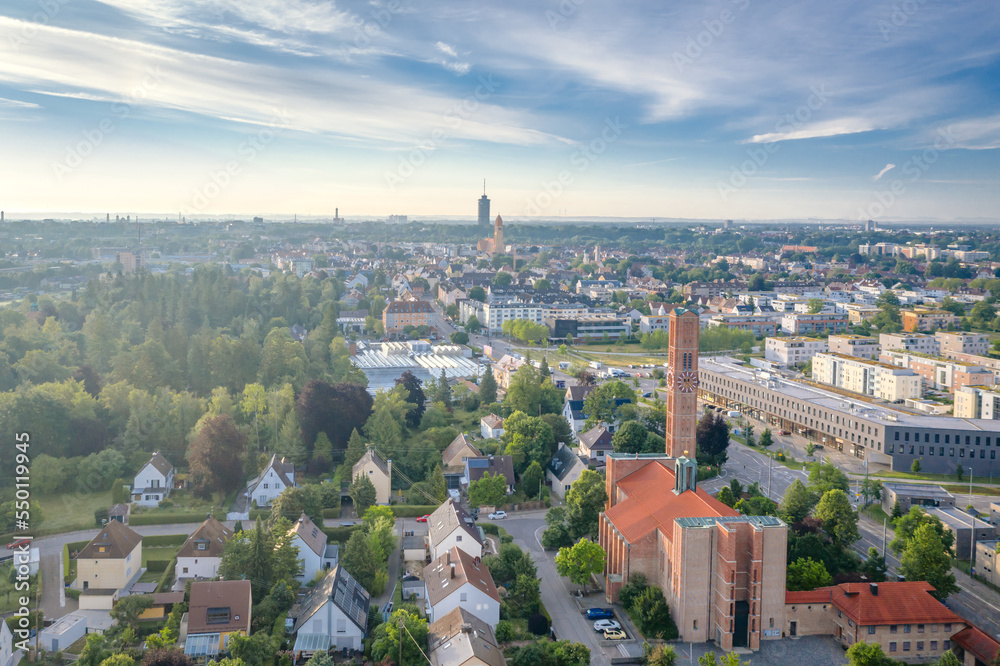 Augsburg city from above