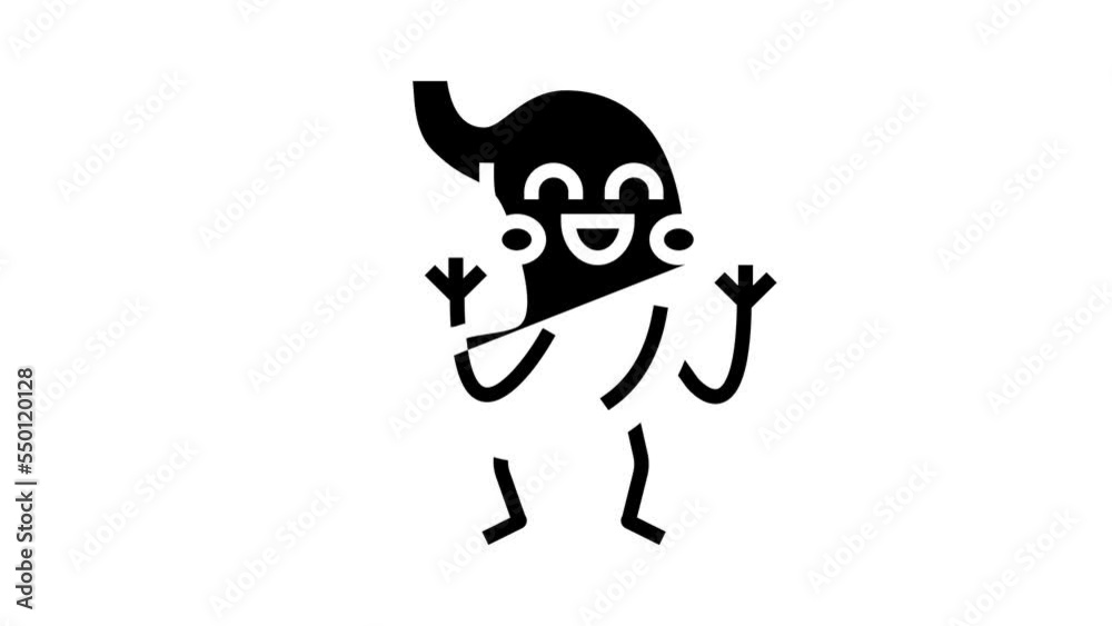stomach child health glyph icon animation stomach child health glyph icon animation