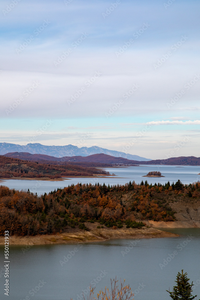 lake and mountains